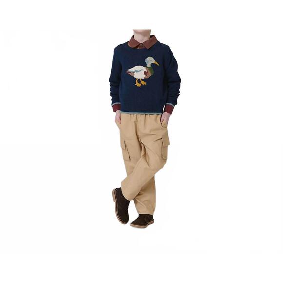 NEW PINK CHICKEN oliver sweater in navy mallard